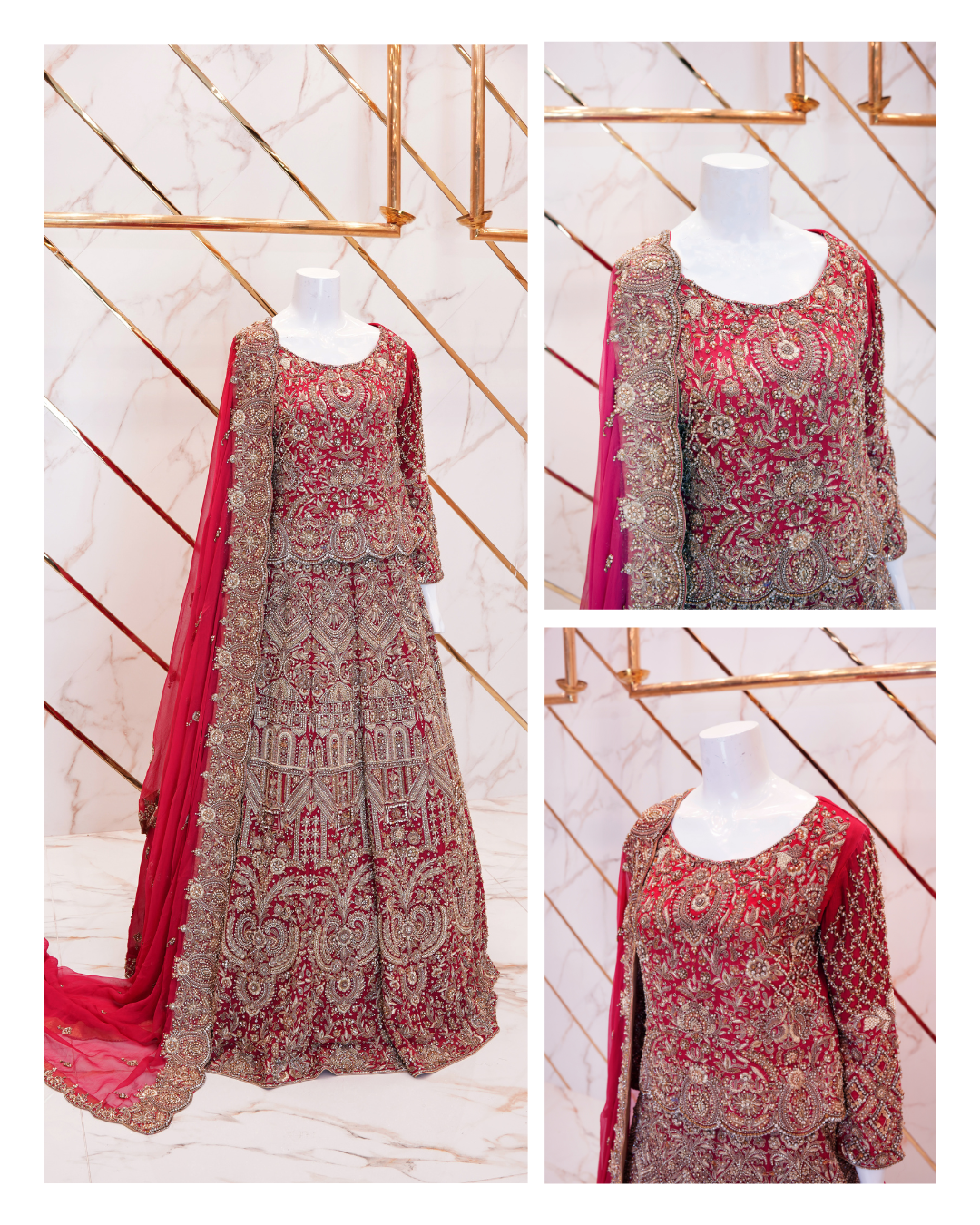 Shabnam-e-Gul – Silk Bridal Ensemble - Image 3